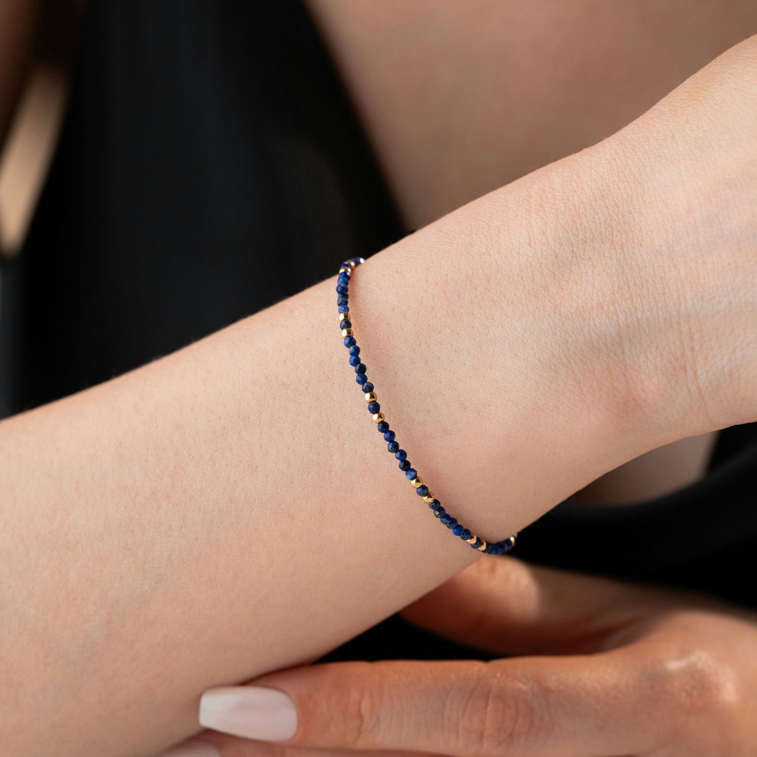 Skinny Lapis Lazuli Bracelet