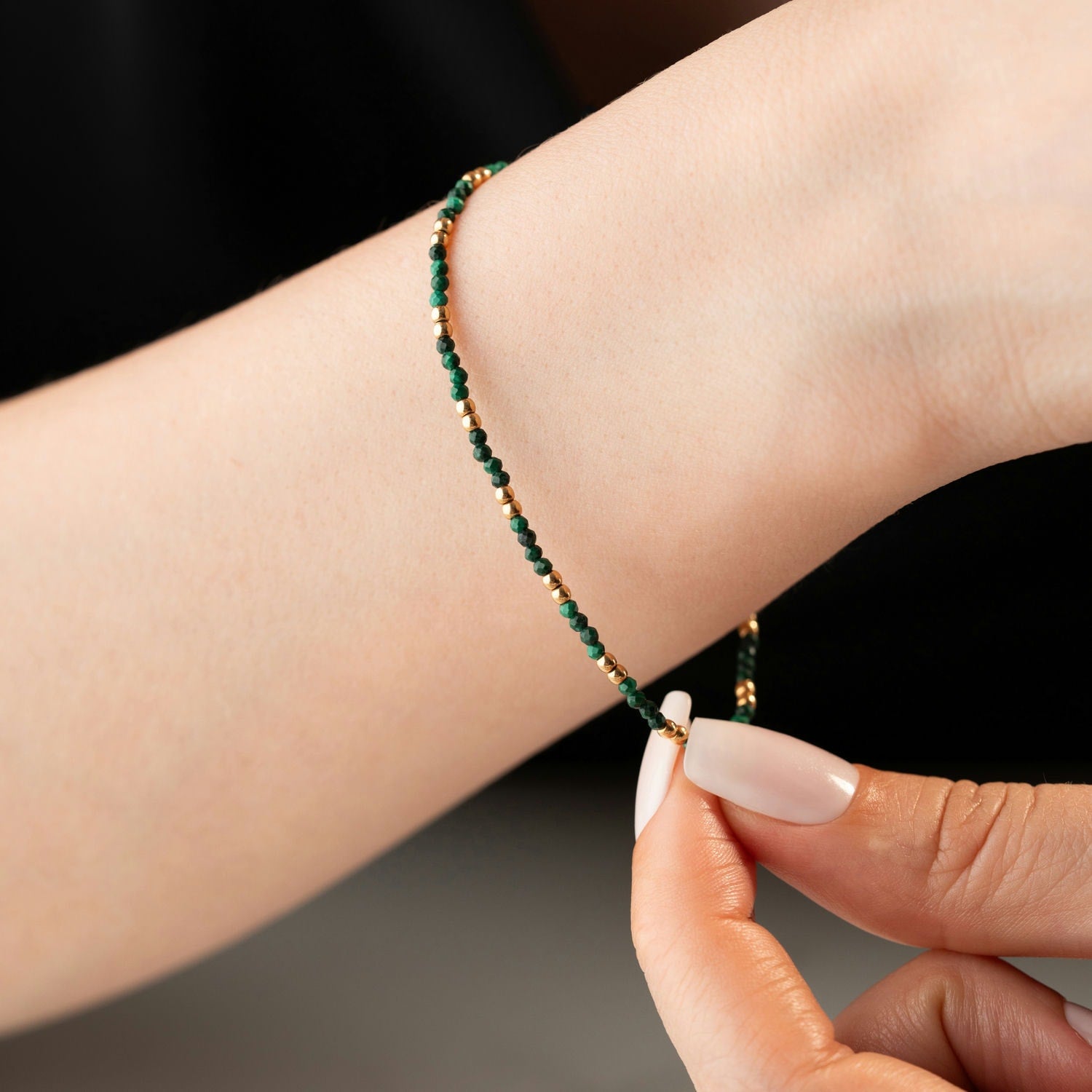 Skinny Malachite Bracelet