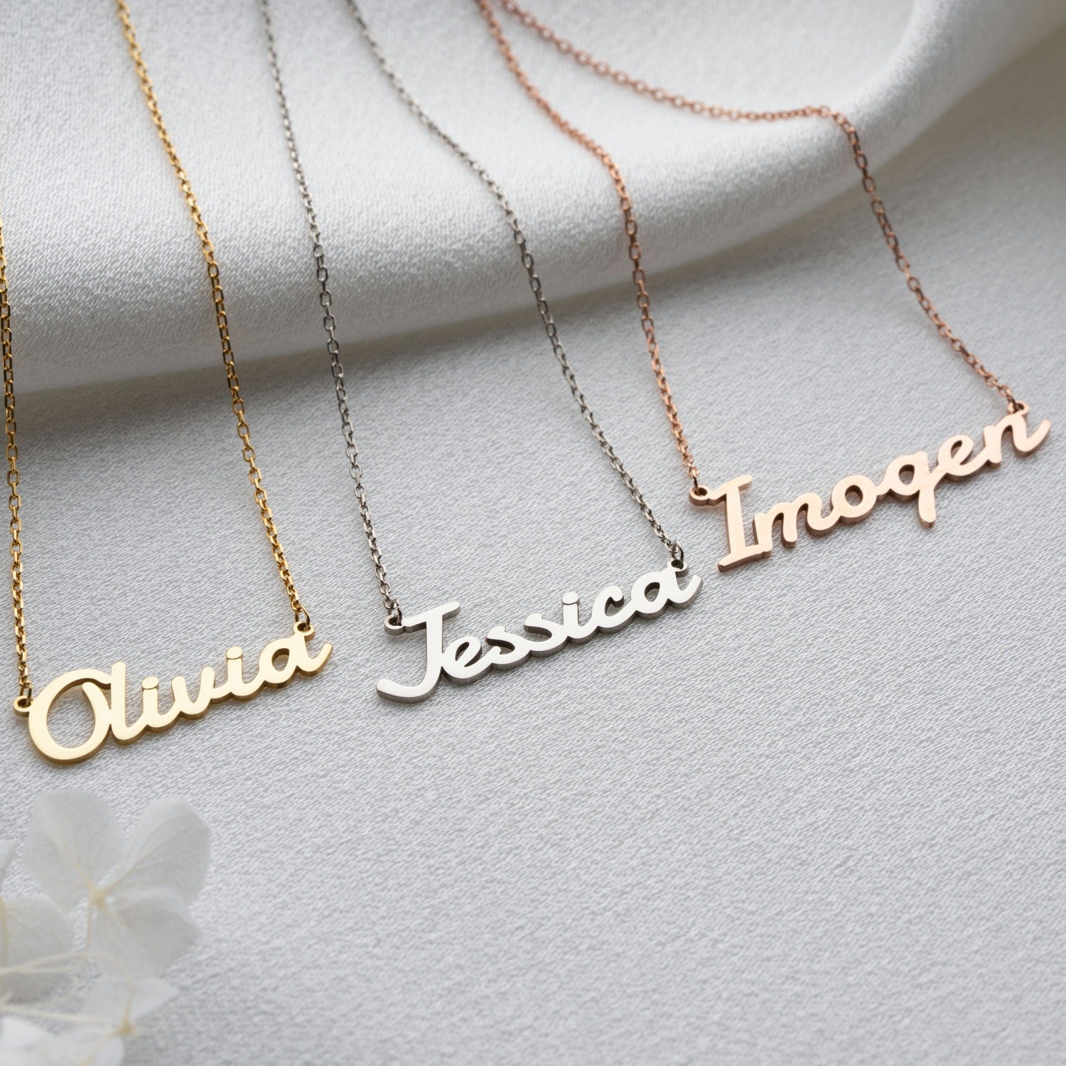 Personalised Name Necklace in Sterling Silver