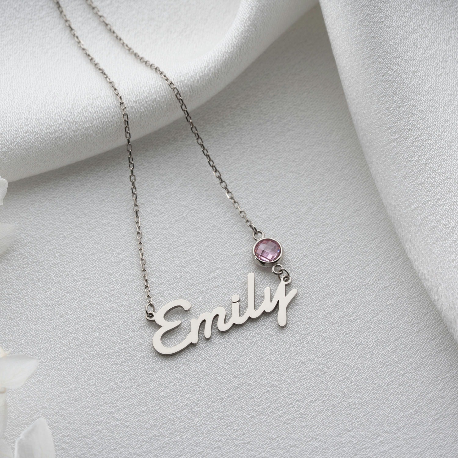 'Celebrate You' Personalised Name & Birthstone Necklace