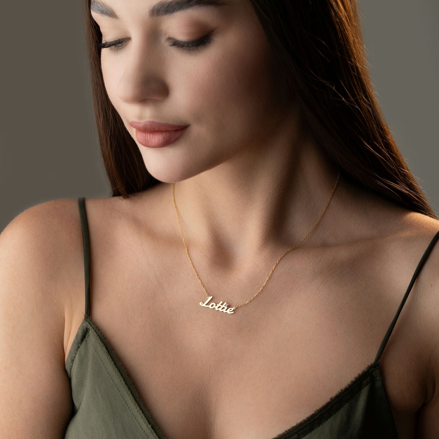 'The Personal Spark' Custom Name & Birthstone Necklace