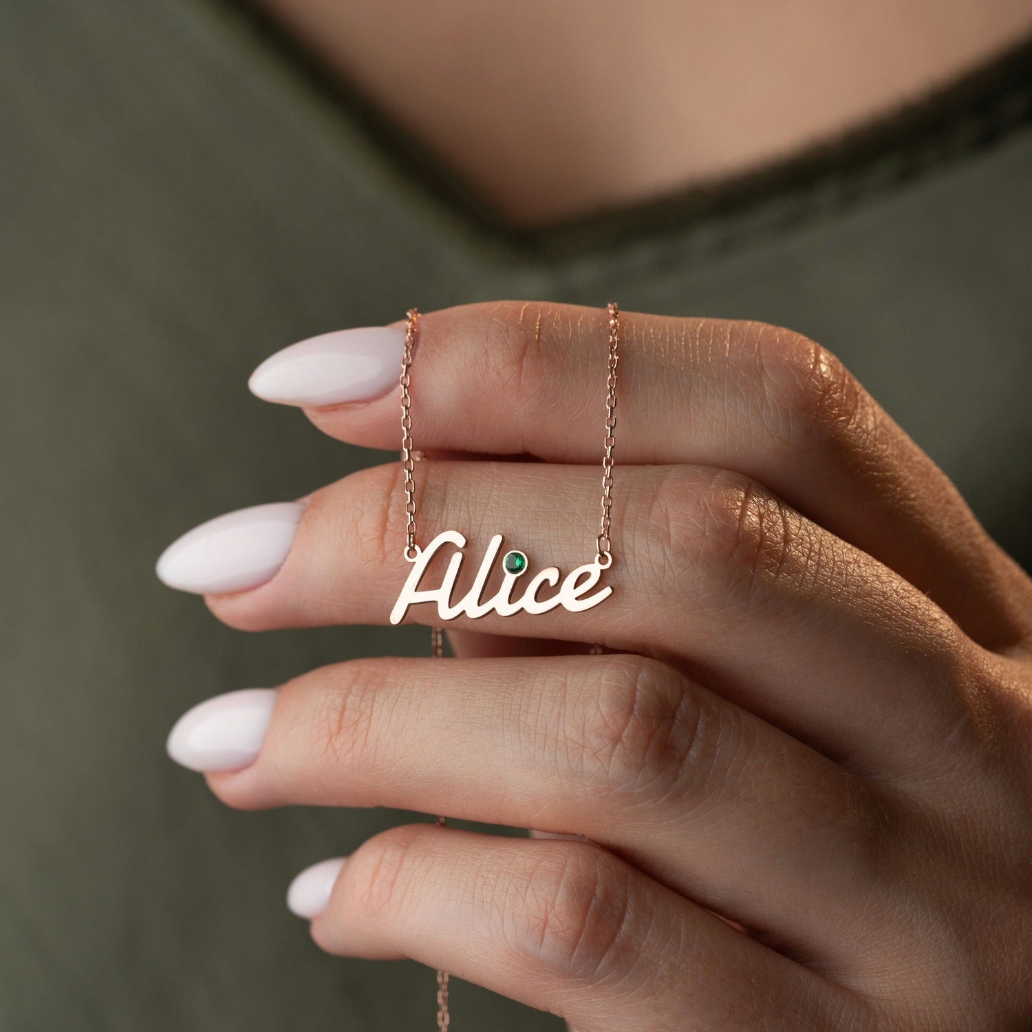 'The Personal Spark' Custom Name & Birthstone Necklace