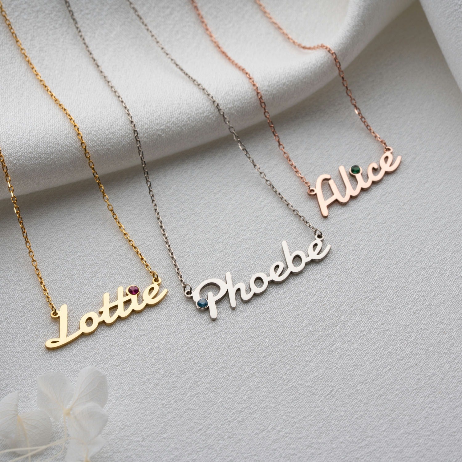 'The Personal Spark' Custom Name & Birthstone Necklace
