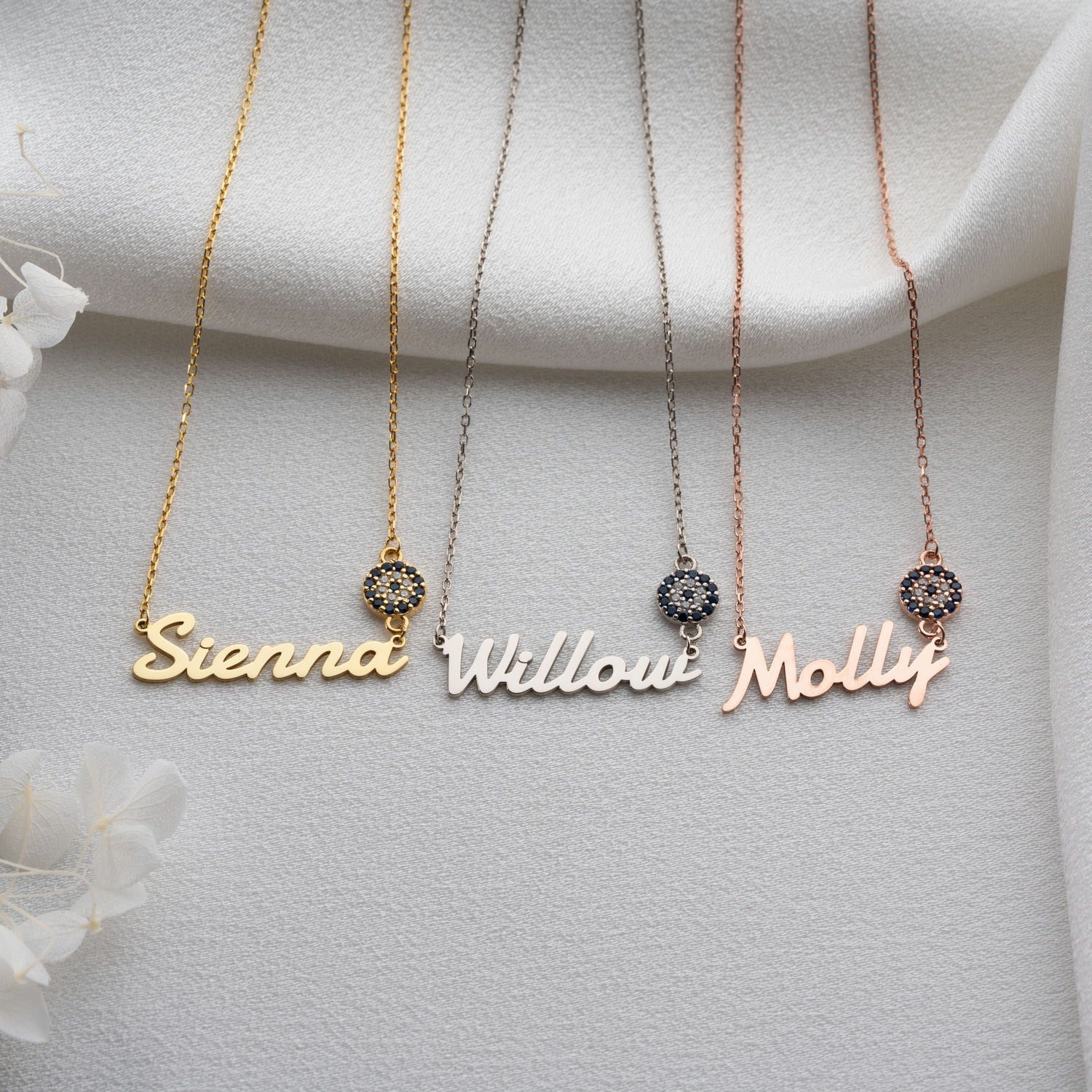 'Guardian Eye' Personalised Name Necklace
