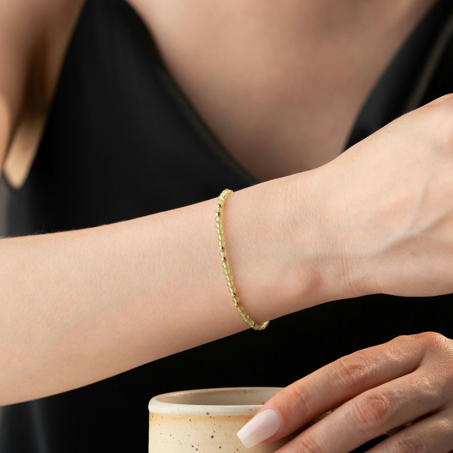 Skinny Peridot Bracelet
