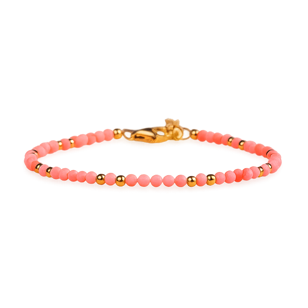 Skinny Pink Coral Bracelet