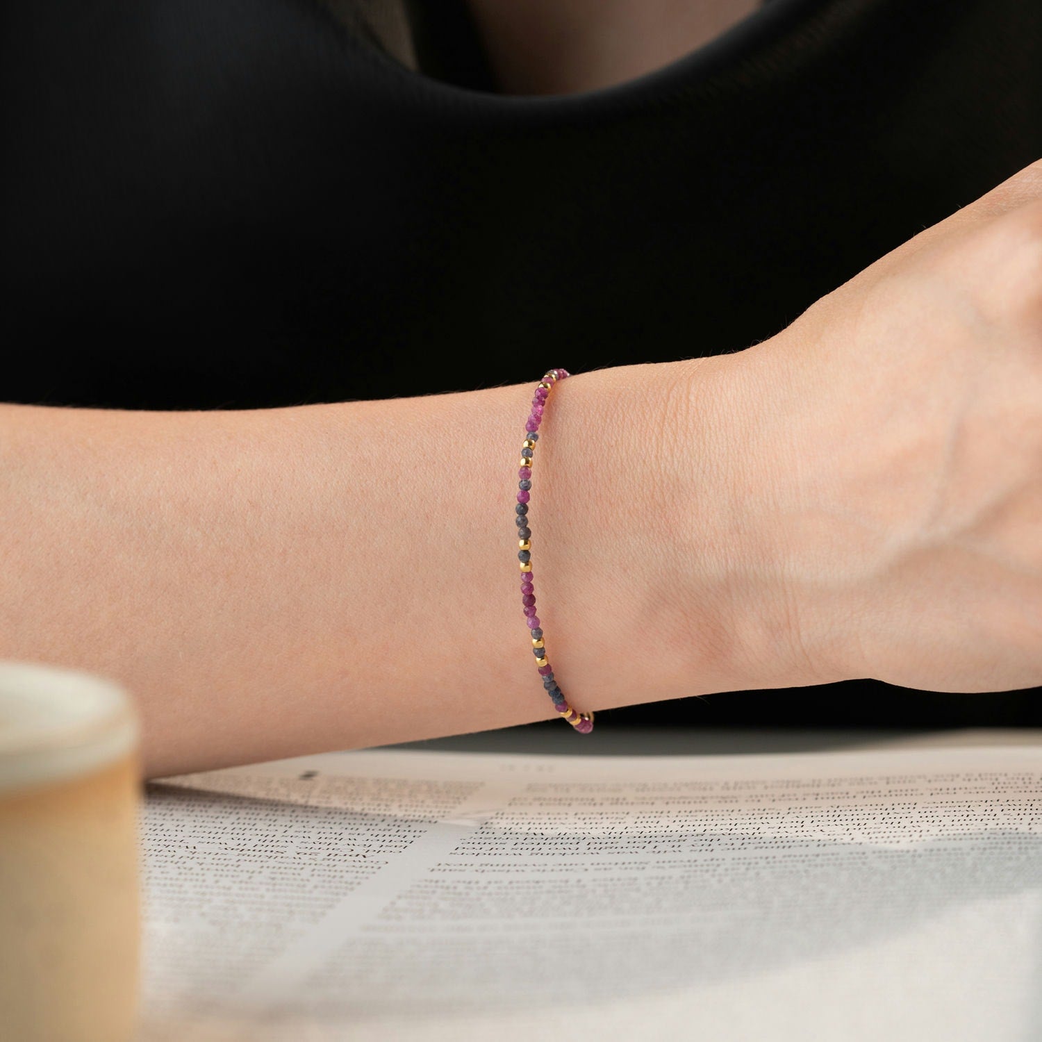 Skinny Ruby Bracelet