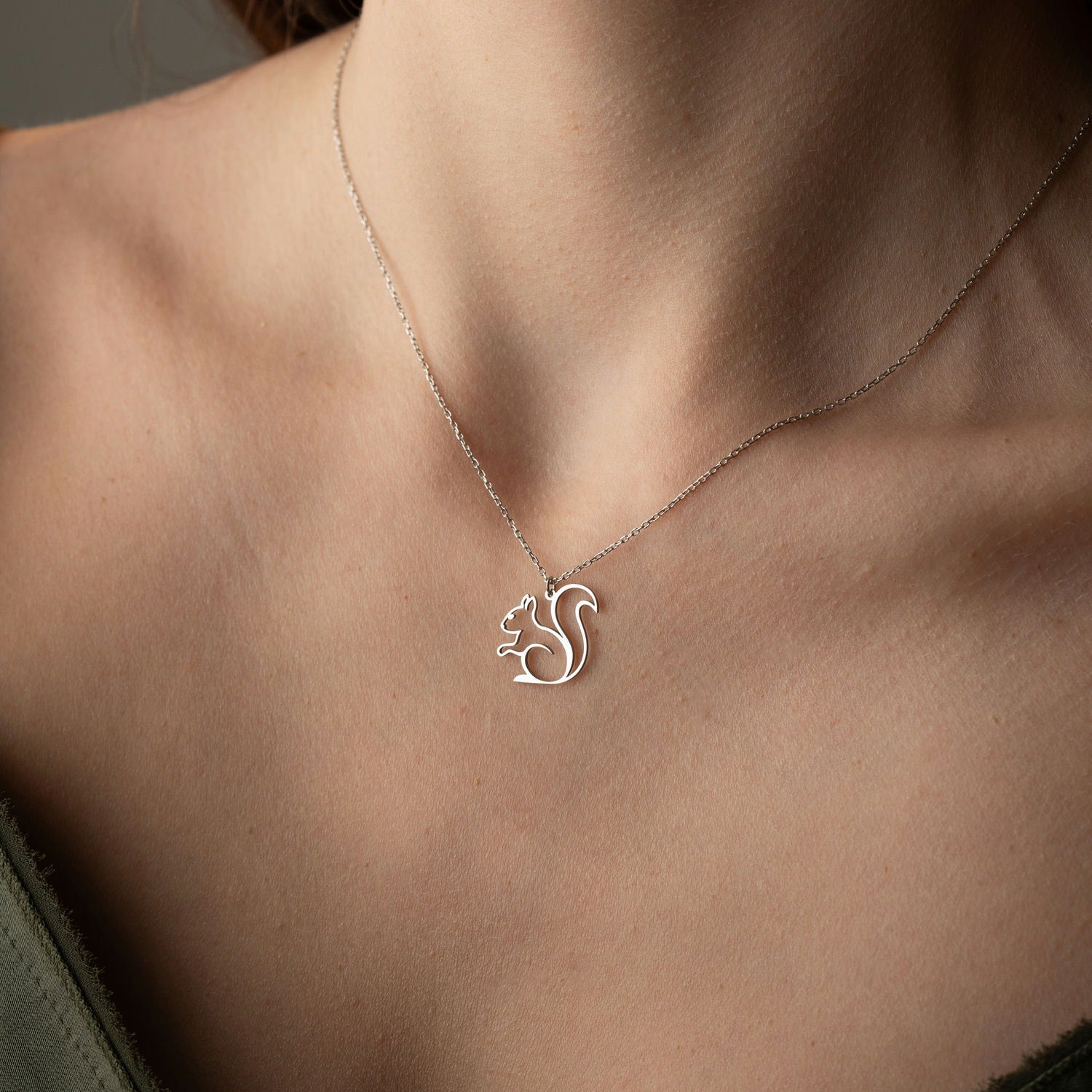 Dainty Squirrel Necklace