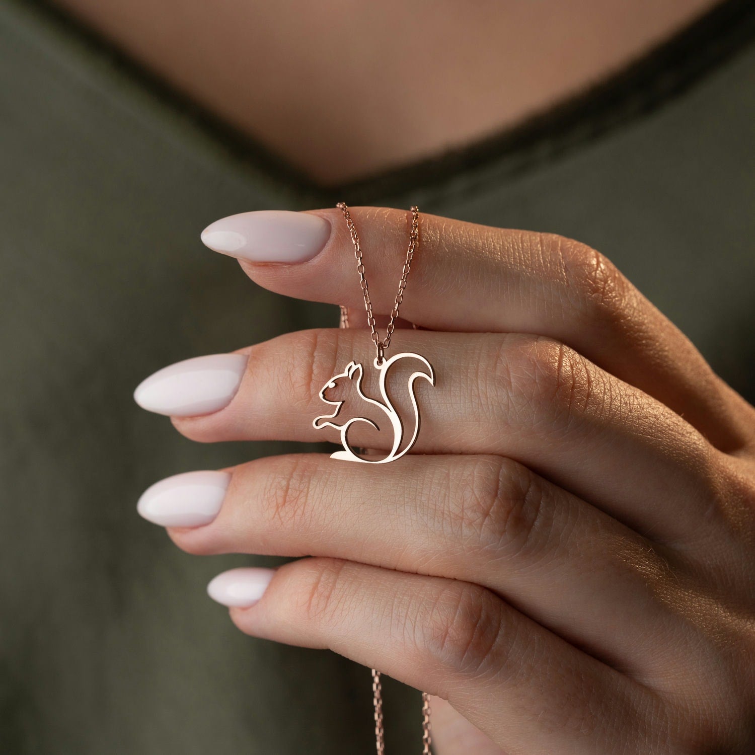 Dainty Squirrel Necklace