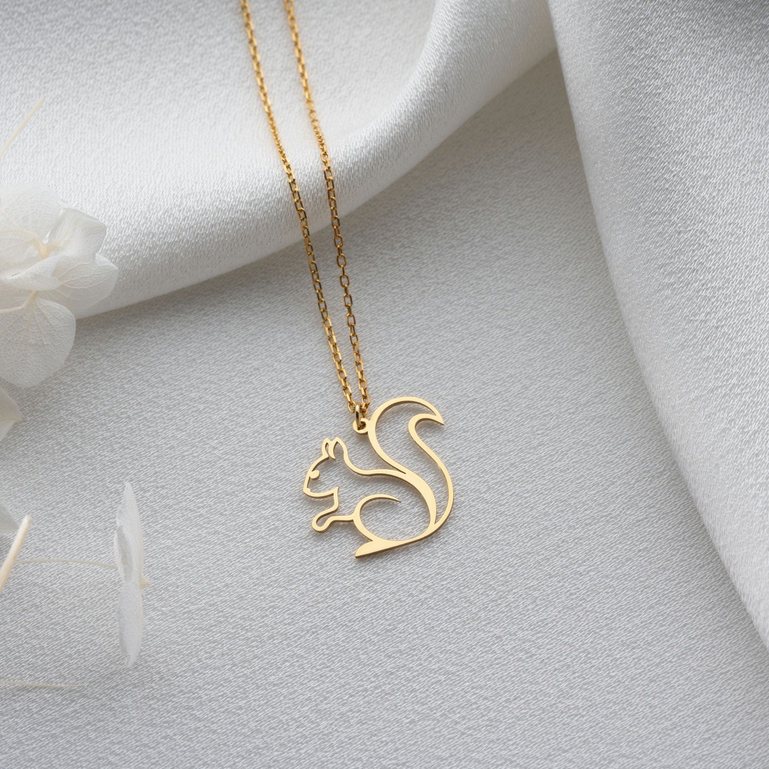 Dainty Squirrel Necklace
