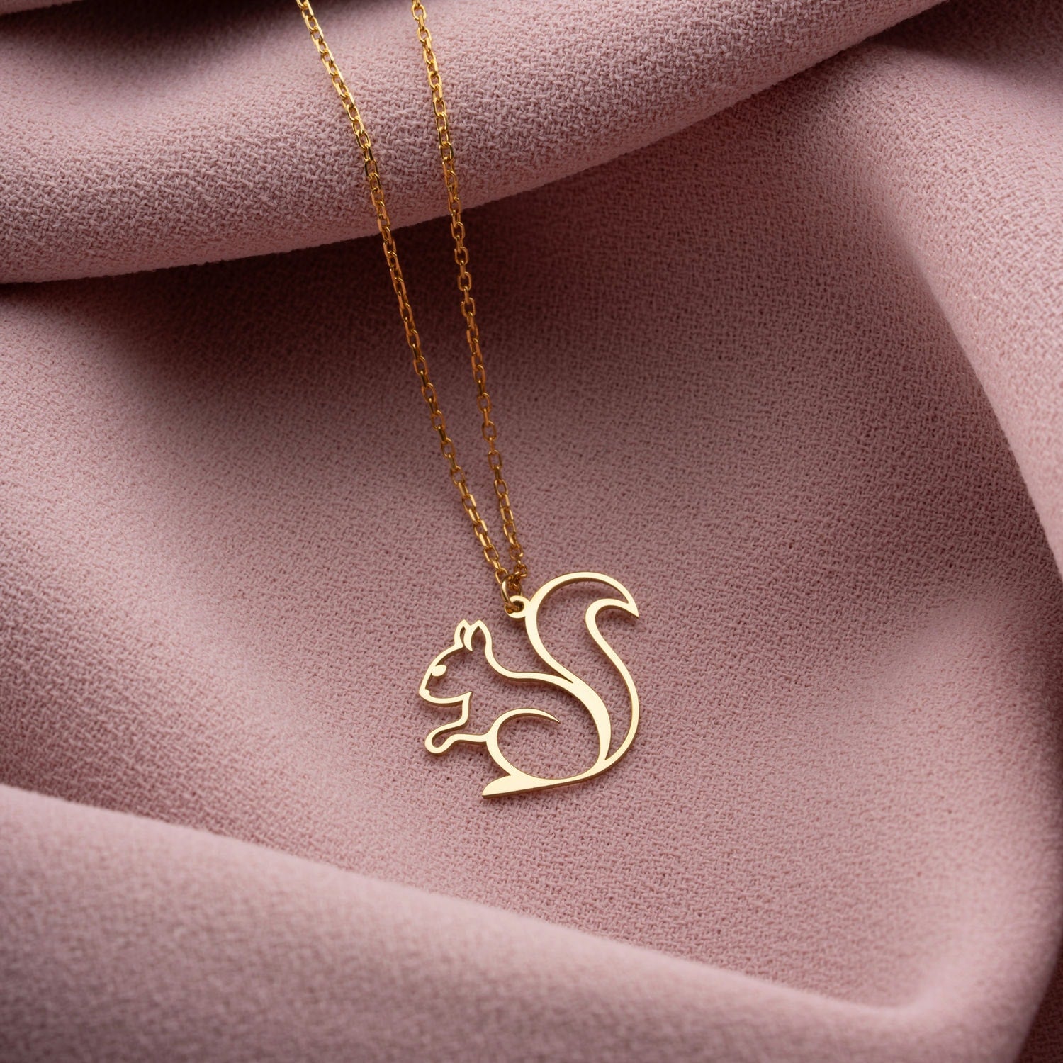 Dainty Squirrel Necklace