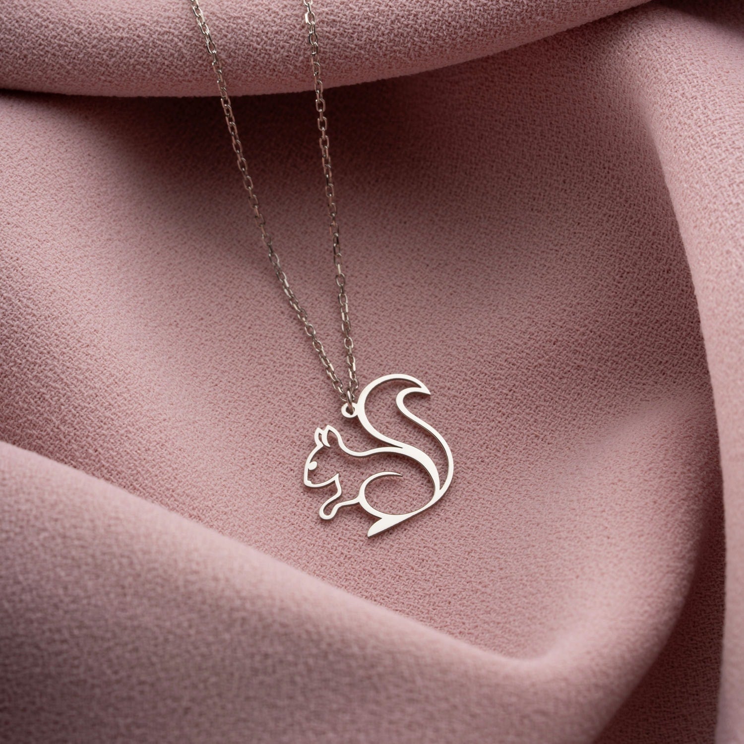 Dainty Squirrel Necklace