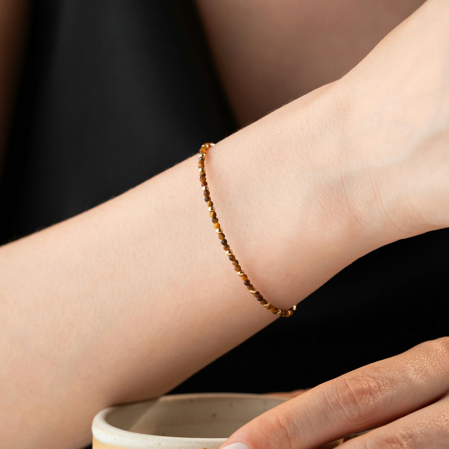 Skinny Tiger Eye Bracelet